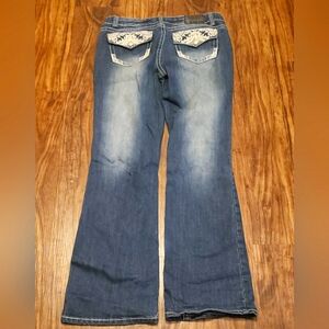 Soundgirl Blue Flare Wide Leg Jeans